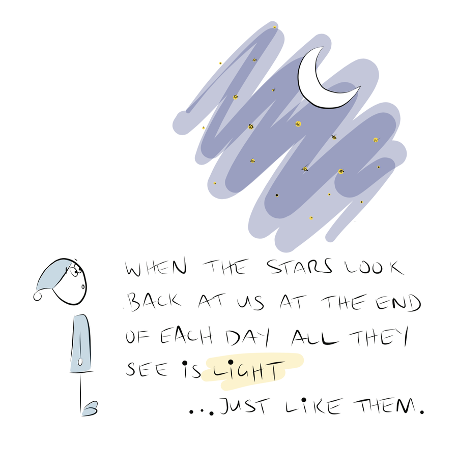 The Stars Look Back Greeting Card
